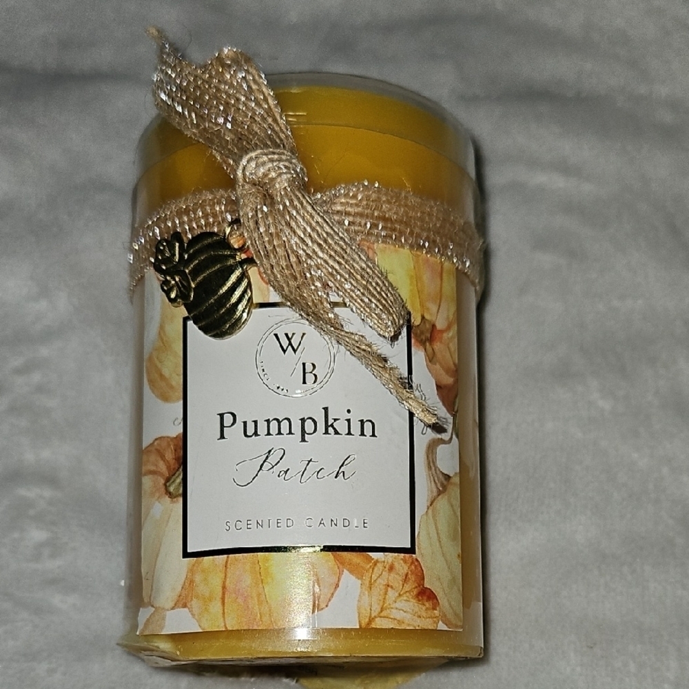 Western Brook Pumpkin Patch Scented Candle Yellow Autumn Gratitude 2.75in x 4